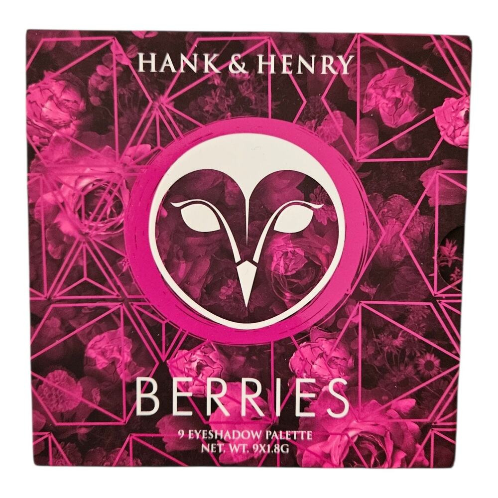 Hank & Henry Berries 9 Shade Eyeshadow Palette Cobalt Purple Berry NEW